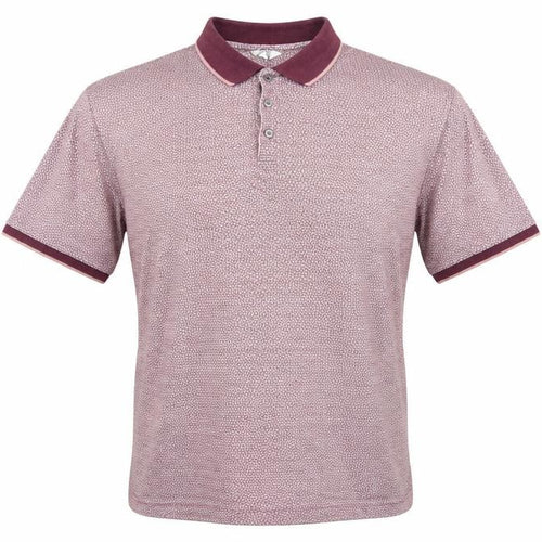 Next Men's Pink Geometric Cotton Polo Shirt XL