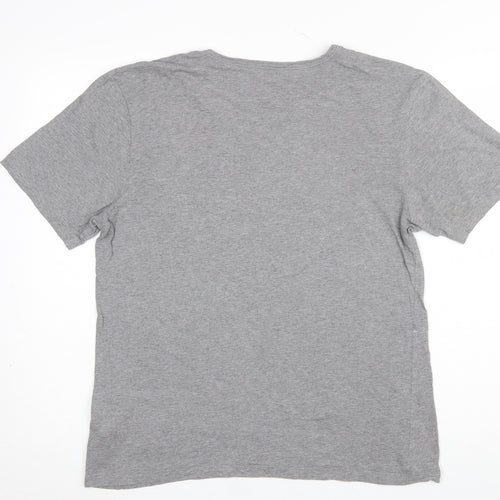 Hugo Boss Men's Grey Crew Neck Cotton T-Shirt Size L Classic Fit
