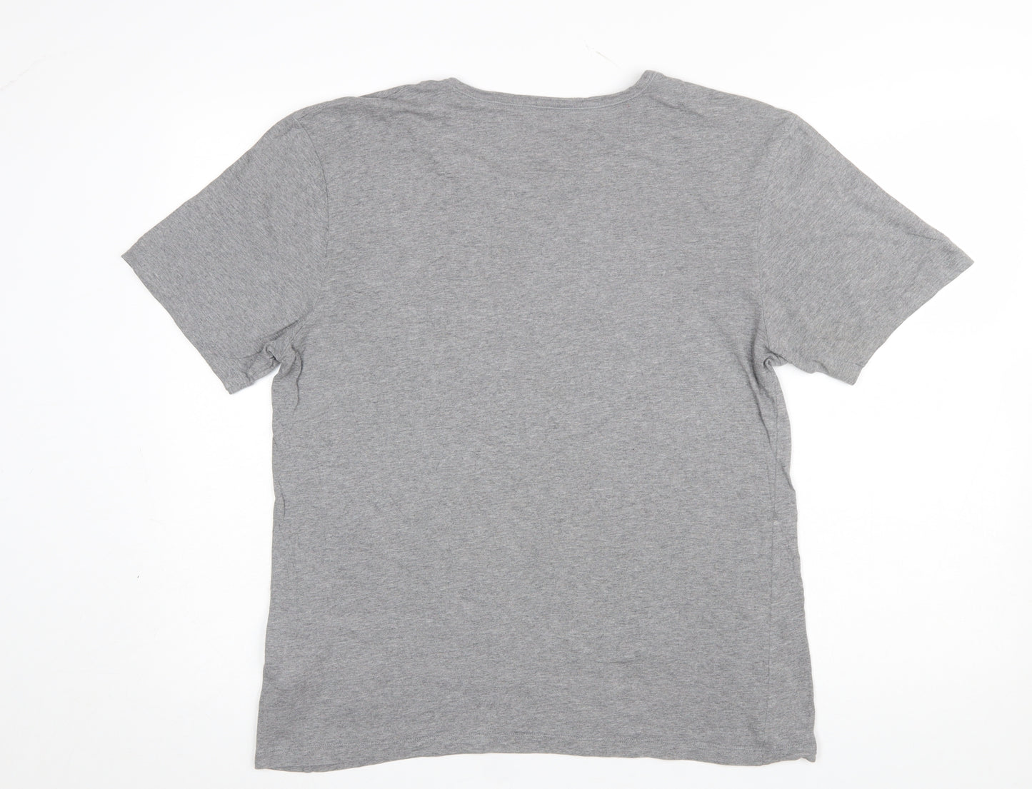 Hugo Boss Men's Grey Crew Neck Cotton T-Shirt Size L Classic Fit
