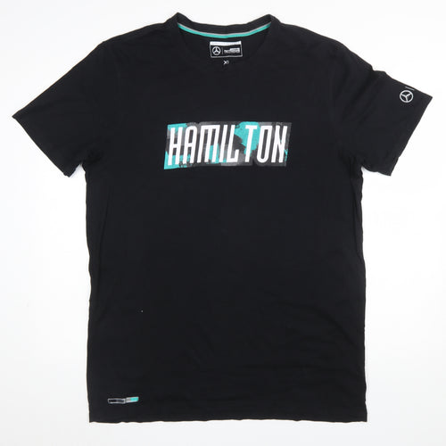 Mercedes AMG Petronas Black Hamilton Men's XL Graphic T-Shirt