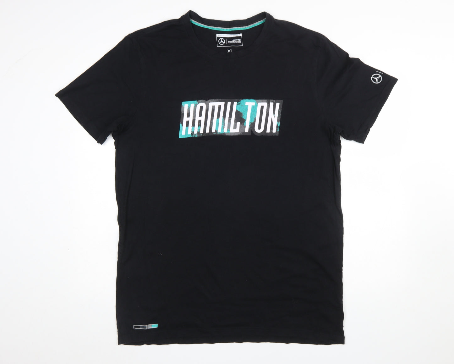 Mercedes AMG Petronas Black Hamilton Men's XL Graphic T-Shirt