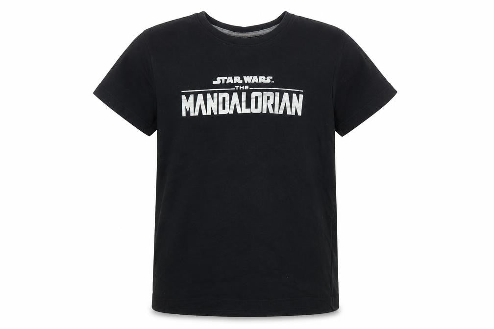 Primark Boys Black Star Wars Mandalorian T-Shirt 8-9 Years Graphic Tee
