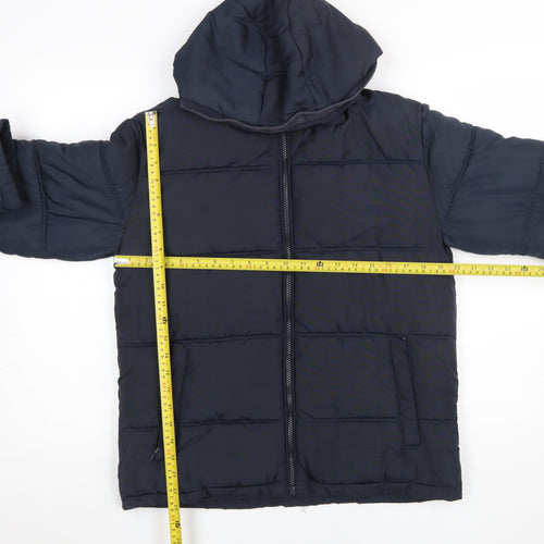 Grand & Hills Boys Blue 12-13 Years Hooded Puffer Jacket