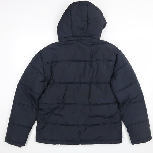 Grand & Hills Boys Blue 12-13 Years Hooded Puffer Jacket