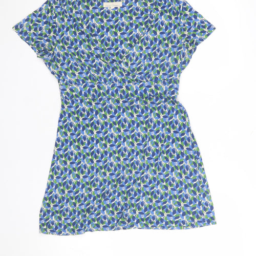 Seasalt Cornwall Womens Blue Floral Tunic Top Size 10 Bamboo Cotton