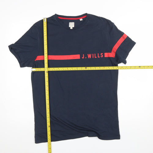 Jack Wills Mens Blue Crew Neck Short Sleeve Cotton T-Shirt S