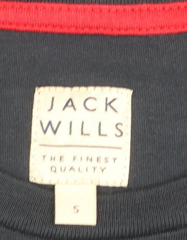 Jack Wills Mens Blue Crew Neck Short Sleeve Cotton T-Shirt S