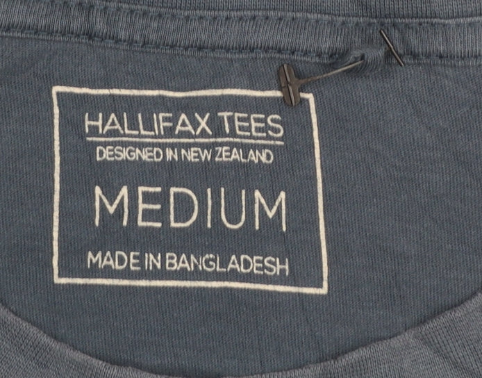 Hallifax Tees Men's Blue Medium New Zealand Graphic Cotton T-Shirt