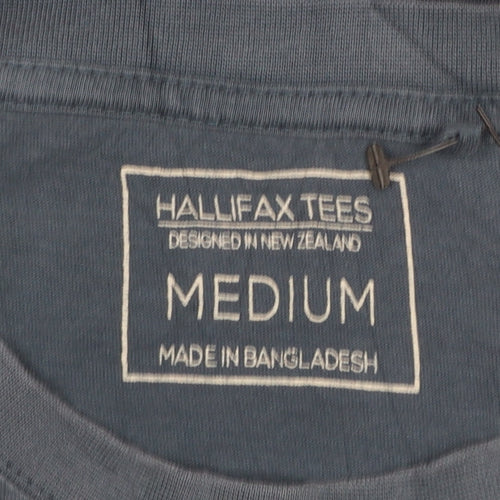 Hallifax Tees Men's Blue Medium New Zealand Graphic Cotton T-Shirt