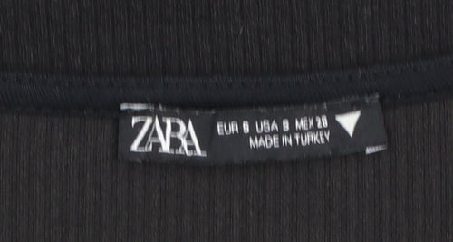 Zara Women Black Long Sleeve Bodycon Short Dress Size 10
