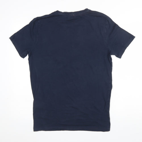 Jack & Jones Men’s Blue Graphic Print Cotton T-Shirt Size L