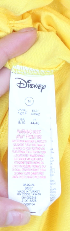 Disney Winnie The Pooh Yellow Women's Nightshirt T-Shirt Style Size 12