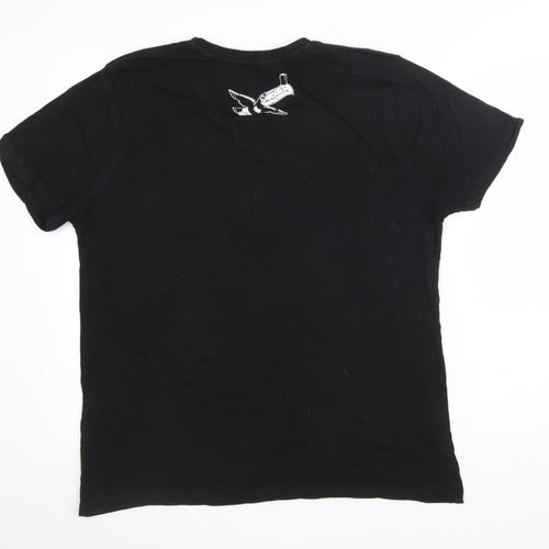 Guinness Men's Black Large Graphic Beer T-Shirt Cotton Short Sleeve