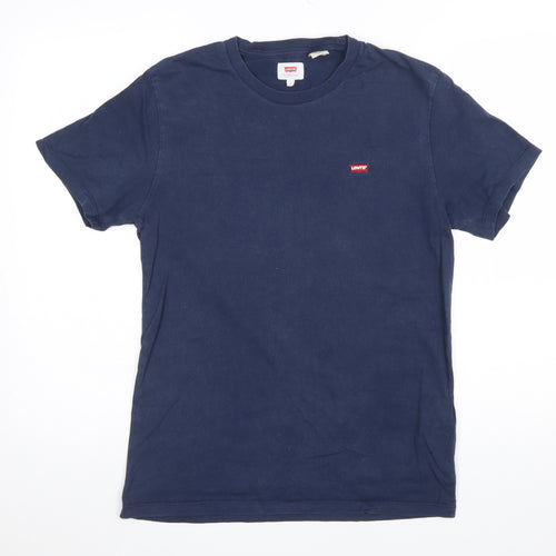 Levi's Men's Blue Cotton Crew Neck Short Sleeve T-Shirt Size S