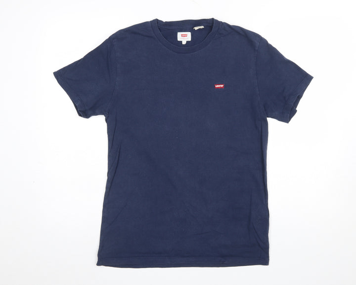 Levi's Men's Blue Cotton Crew Neck Short Sleeve T-Shirt Size S