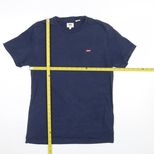Levi's Men's Blue Cotton Crew Neck Short Sleeve T-Shirt Size S