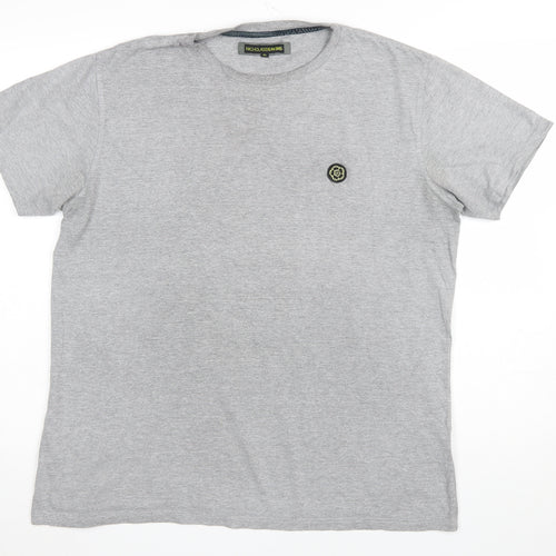 Nicholas Deakins Men's Grey XL Crew Neck Cotton T-Shirt