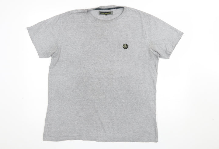 Nicholas Deakins Men's Grey XL Crew Neck Cotton T-Shirt