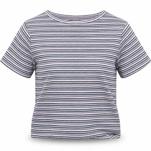 Hollister Women’s Multicoloured Striped Slim Fit Cotton T-Shirt S
