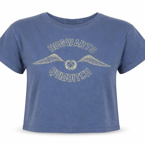 Harry Potter Womens Blue Size 12 Cropped Quidditch T-Shirt