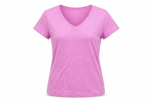 Velocity Women's Pink V-Neck Short Sleeve Active T-Shirt Size S