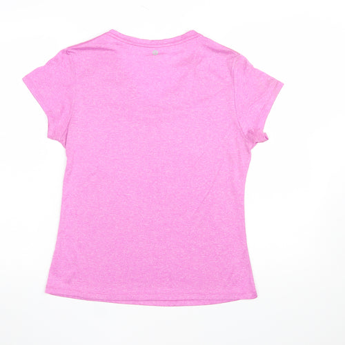 Velocity Women's Pink V-Neck Short Sleeve Active T-Shirt Size S