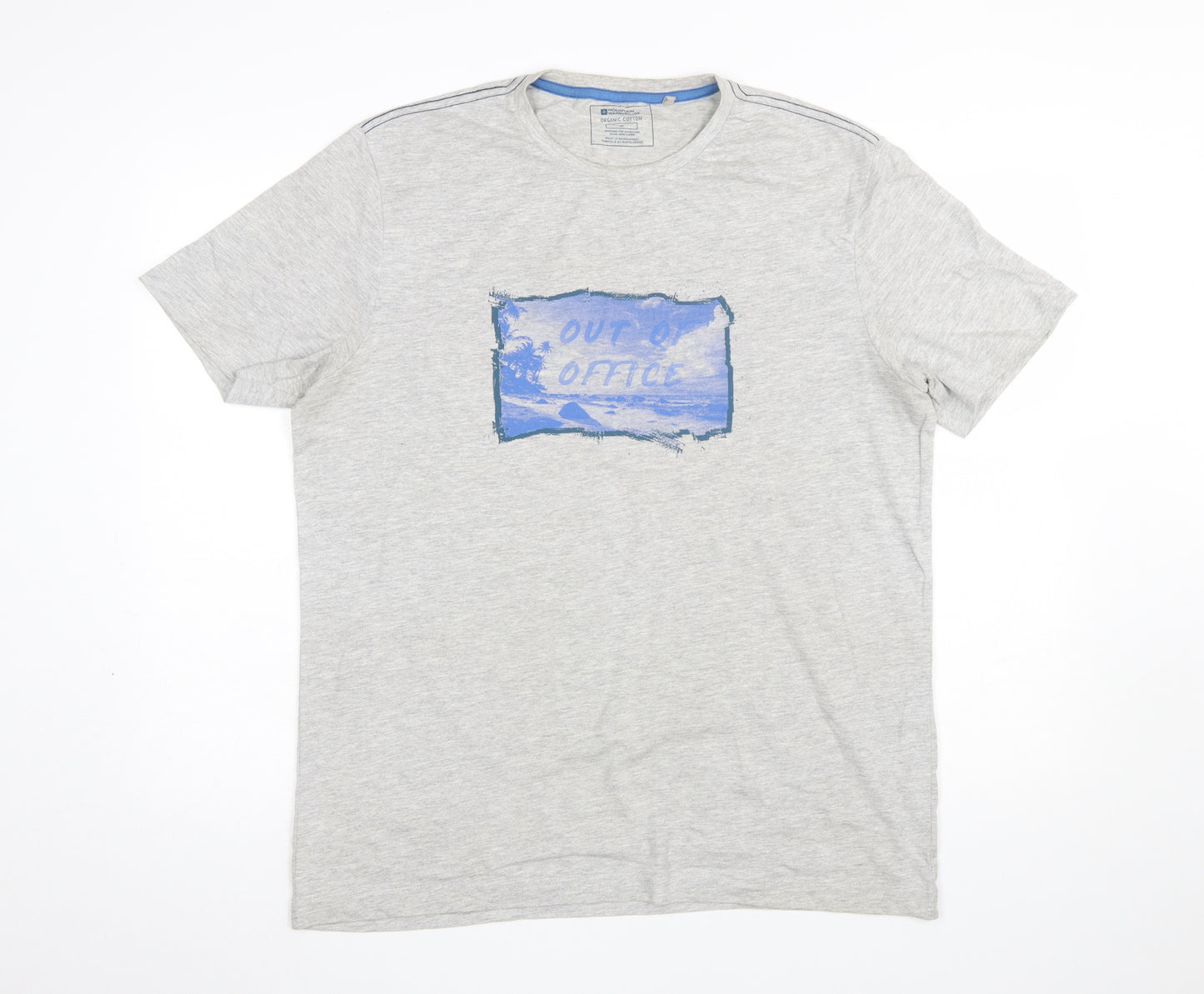 Mountain Warehouse Men's Grey 'Out of Office' Graphic Cotton T-Shirt Size M