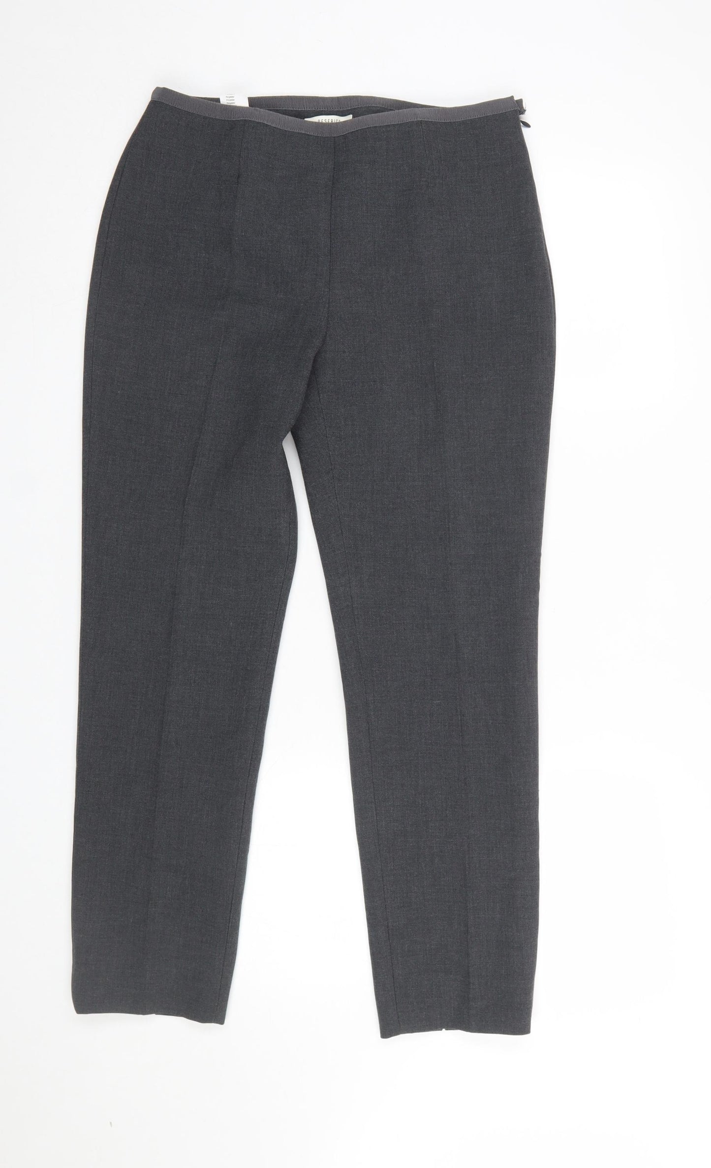 Peserico Women’s Grey Slim Fit Tailored Trousers Size 16