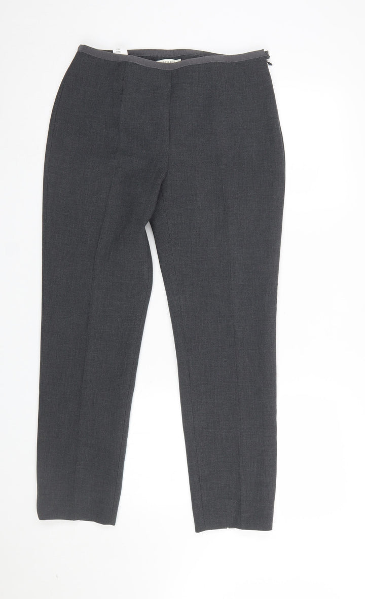 Peserico Women’s Grey Slim Fit Tailored Trousers Size 16