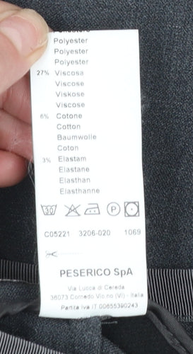 Peserico Women’s Grey Slim Fit Tailored Trousers Size 16