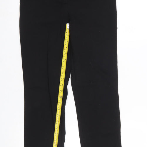 Zara Women Black Slim Fit Stretch Trousers Size 12