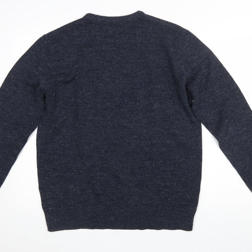 Onfire Men’s Blue Crew Neck Knit Pullover Jumper L