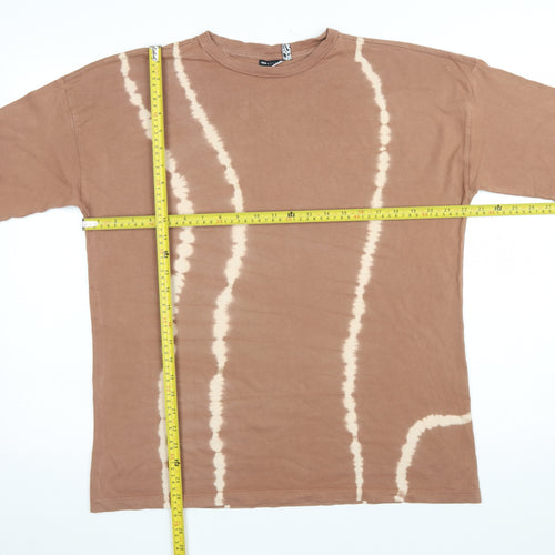 ASOS DESIGN Women’s Brown Tie-Dye Cotton T-Shirt Size 8