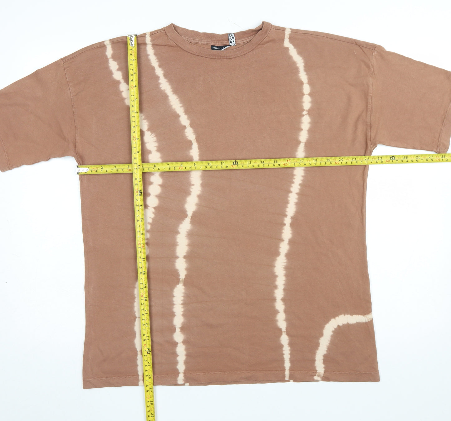 ASOS DESIGN Women’s Brown Tie-Dye Cotton T-Shirt Size 8