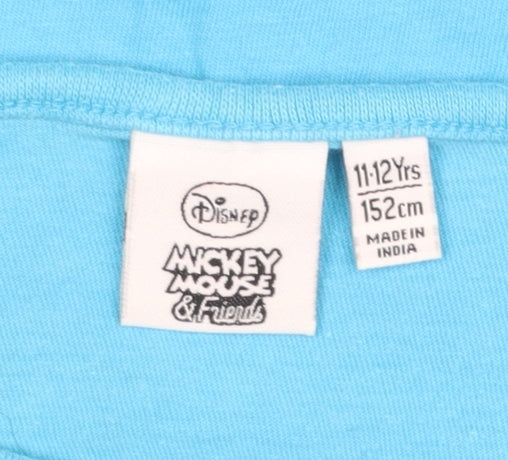 Primark Girls Blue Disney Mickey & Friends Cotton T-Shirt 11-12 Years