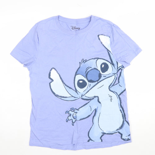 Disney Women Blue Stitch T-Shirt Nightshirt Size 10-12