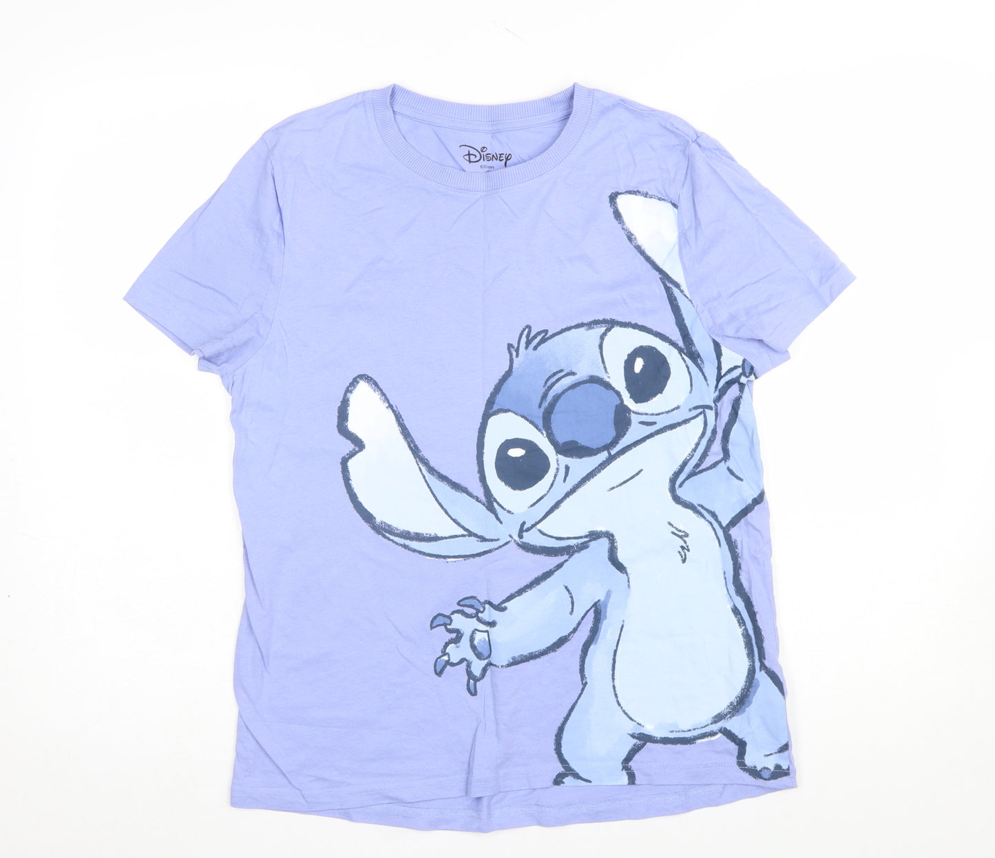 Disney Women Blue Stitch T-Shirt Nightshirt Size 10-12