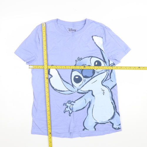 Disney Women Blue Stitch T-Shirt Nightshirt Size 10-12