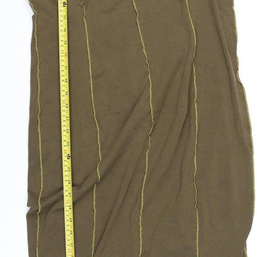Good American Women’s Brown Midi Bodycon Jersey Dress Size 8
