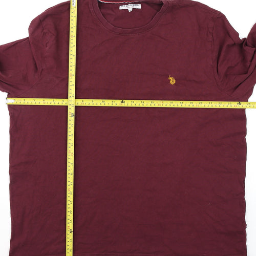 U.S. Polo Assn. Men's Windsor Wine Long Sleeve Cotton T-Shirt XXL