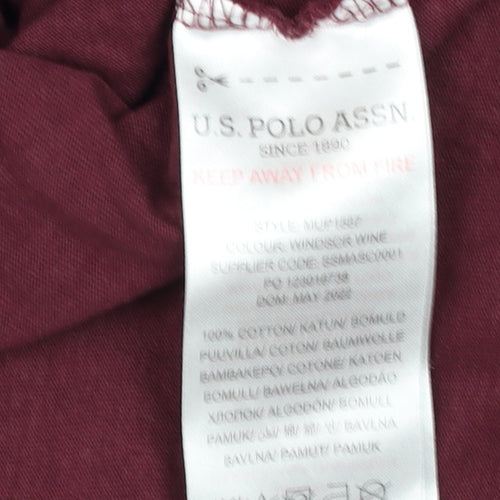 U.S. Polo Assn. Men's Windsor Wine Long Sleeve Cotton T-Shirt XXL