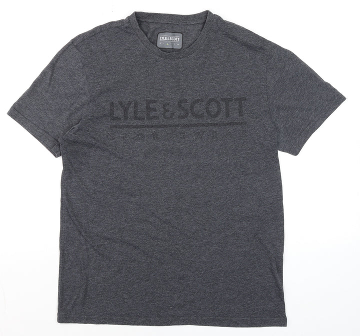 Lyle & Scott Men's Grey M Crew Neck Short Sleeve T-Shirt