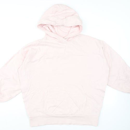 Marks and Spencer Women Light Pink Pullover Hoodie Size S