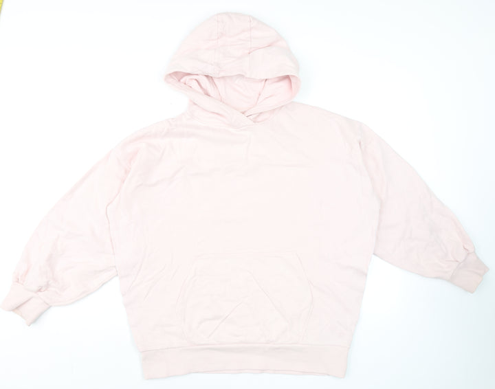 Marks and Spencer Women Light Pink Pullover Hoodie Size S
