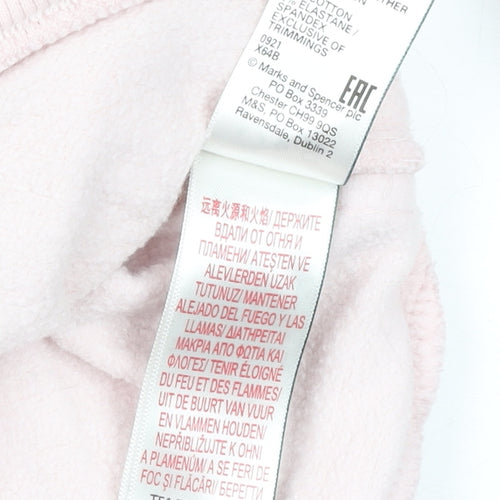 Marks and Spencer Women Light Pink Pullover Hoodie Size S