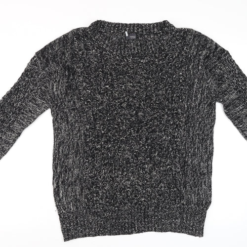 Sparkle & Fade Women's Grey Chunky Knit Pullover Jumper Size S