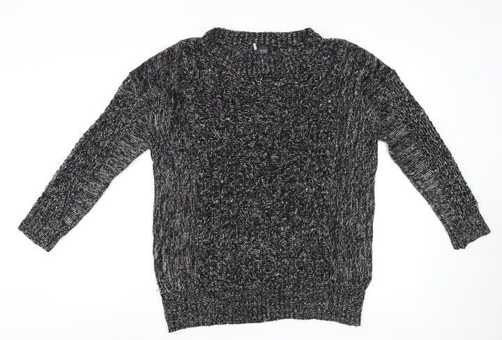 Sparkle & Fade Women's Grey Chunky Knit Pullover Jumper Size S