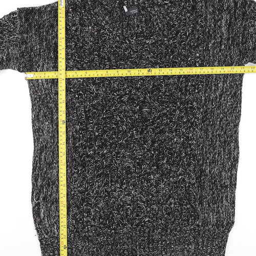Sparkle & Fade Women's Grey Chunky Knit Pullover Jumper Size S