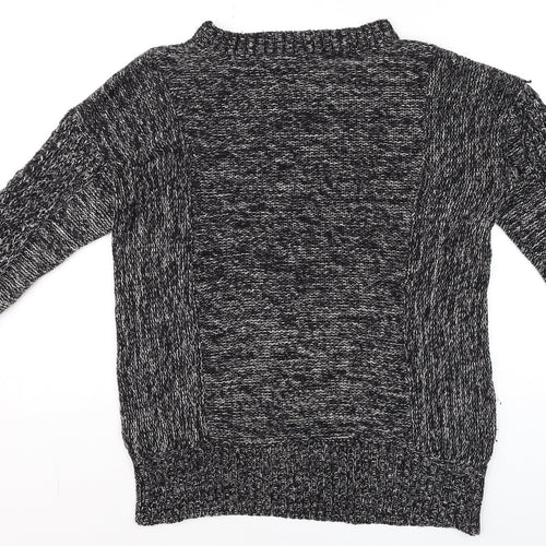 Sparkle & Fade Women's Grey Chunky Knit Pullover Jumper Size S