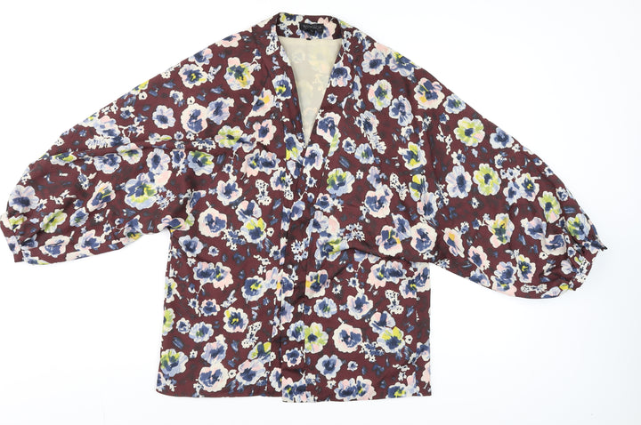 Topshop Women’s Multicoloured Floral Kimono Blouse Size 12